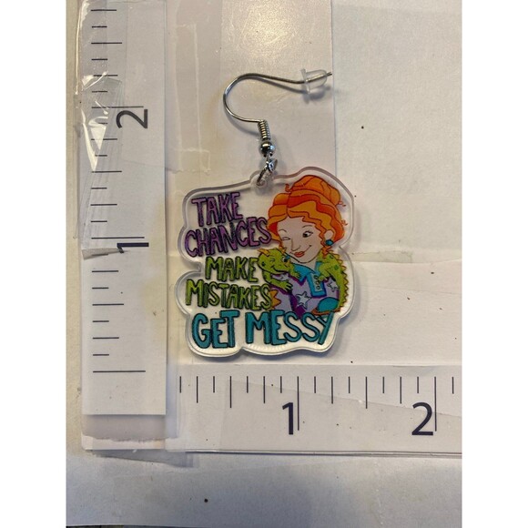 Ms. Frizzle Earrings Magic
School Bus "TAKE CHANCES, MAKE MISTAKES, GET MESSY!” - Picture 4 of 4